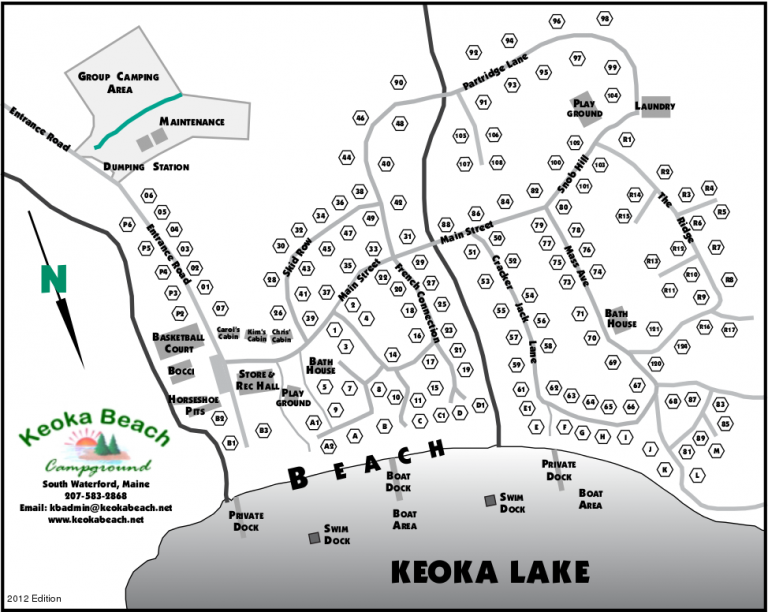 Campground Map – Keoka Beach Campground